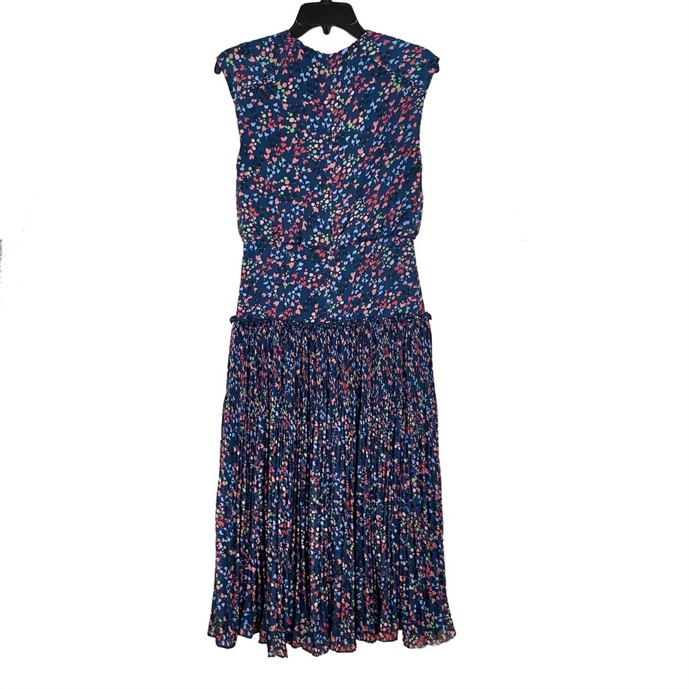 Ted Baker Coraal Midi Dress Navy Heart Print Sleeveless US 4 - Picture 6 of 13